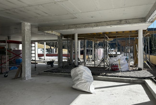 Der leere Lobbybereich