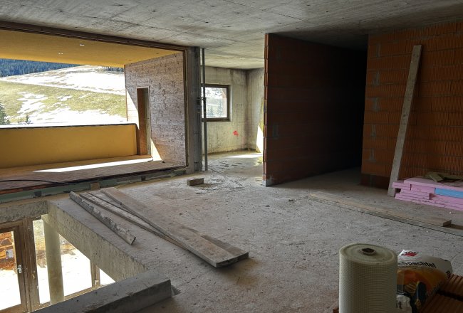 Die ausgeräumte Sauna