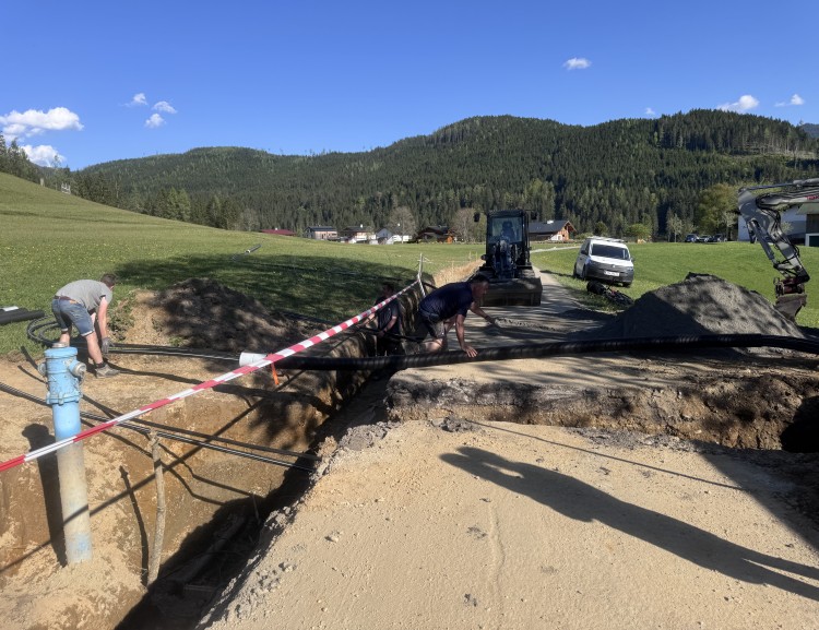 Stromkabel wurden verlegt