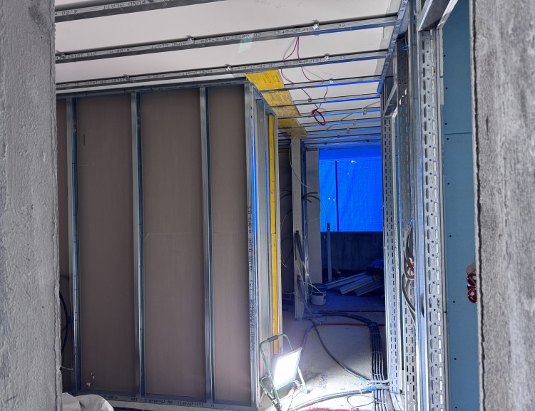 Zwischenwände in den Zimmern