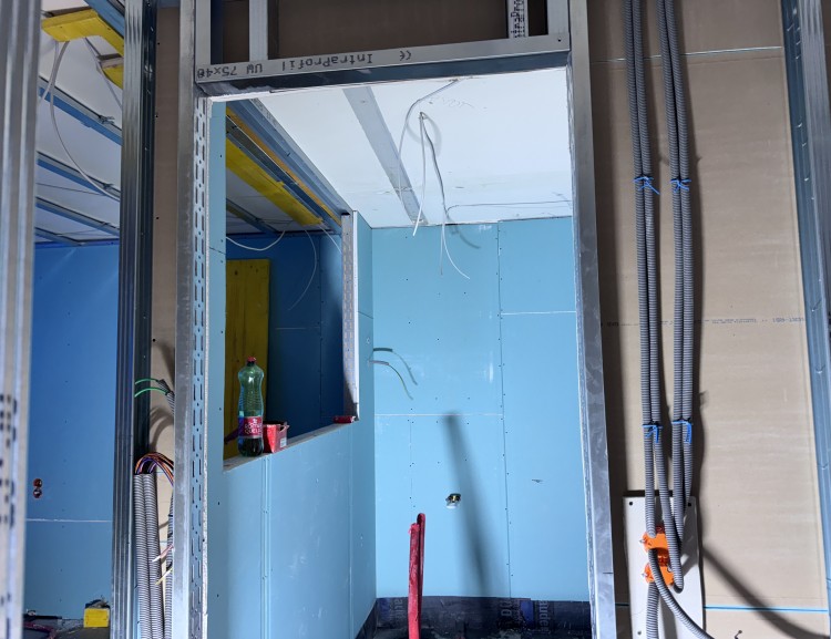 Zwischenwände in den Zimmern