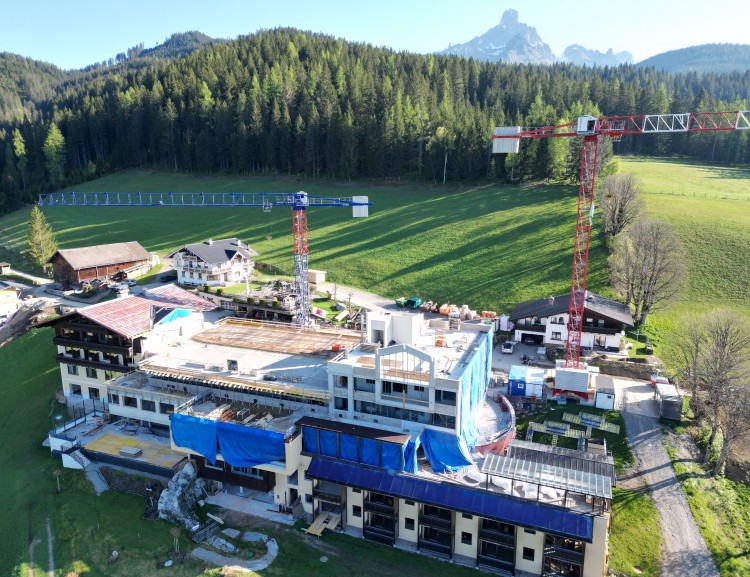 Die Neubergerhof Baustelle von oben