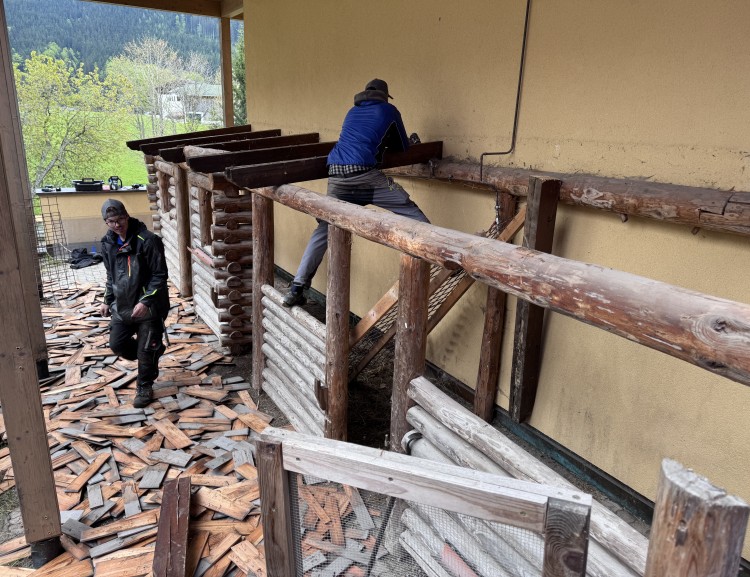 Der Kleintierstall wurde abgerissen