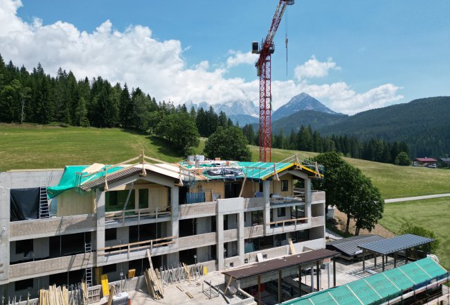 Drohnenfoto von der Baustelle