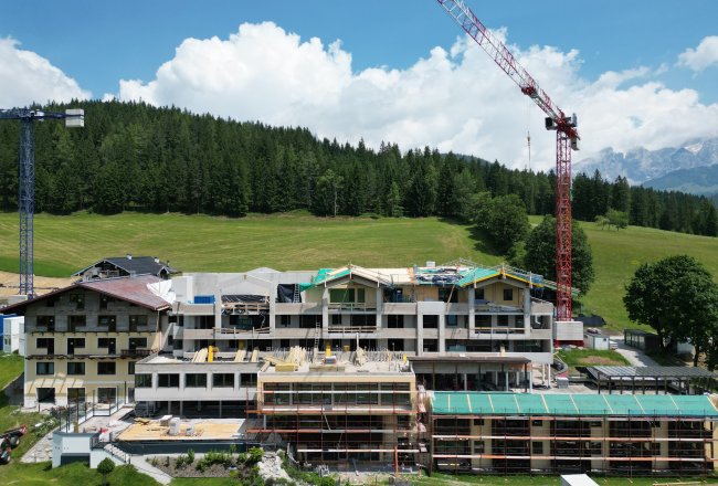 Drohnenfoto von der Baustelle