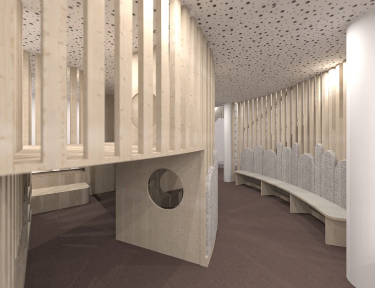 Spielbereich unten an der Kletterwand © inprettygoodshape.com