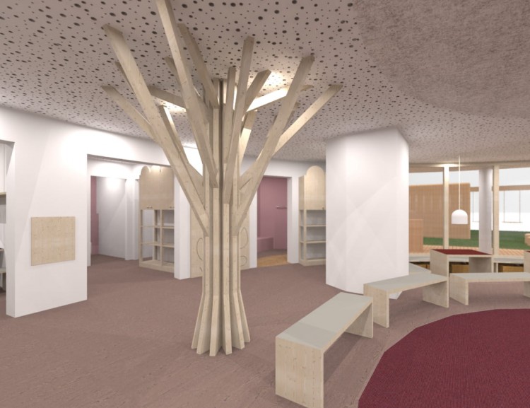 Der Baum im inneren der Manege © inprettygoodshape.com