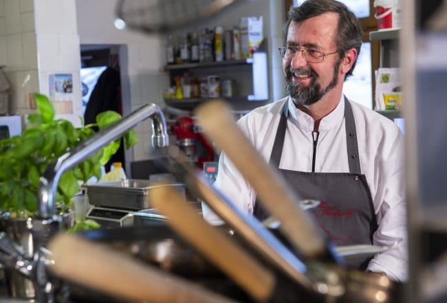 Seniorchef Martin voll in seinem Element