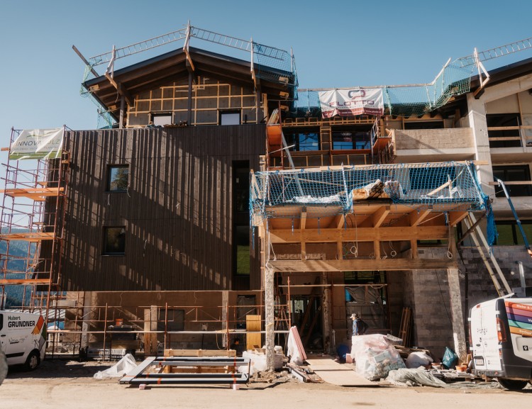 Der neue Hoteleingang entsteht