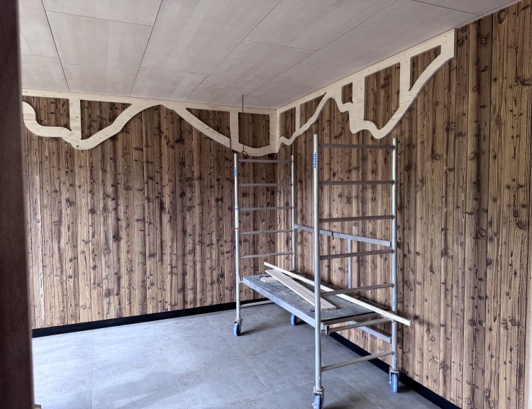 Die Silhouette in der Panoramasauna