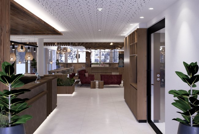 Der neue Hoteleingang