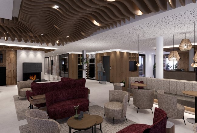 Der großzügige Lobbybereich