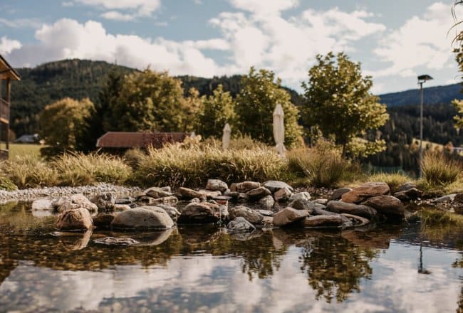 Kleine aber feine Kneippanlage mit Teich