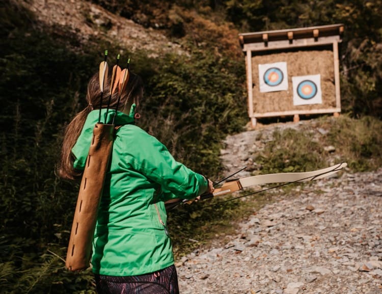 Übungsschießstand beim 3D Bogenparcours