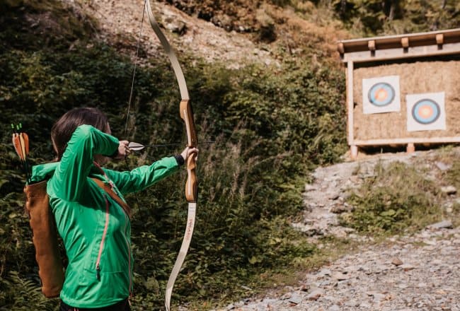 Exercise disc before we start to the archery course