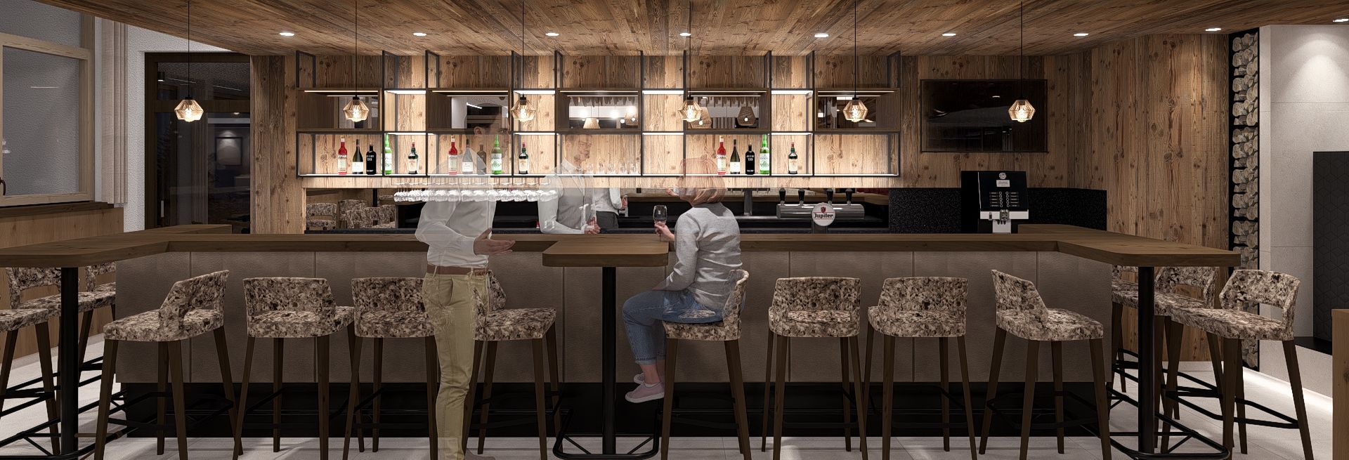 Die gemütliche Hotelbar im Hotel Neubergerhof, Filzmoos