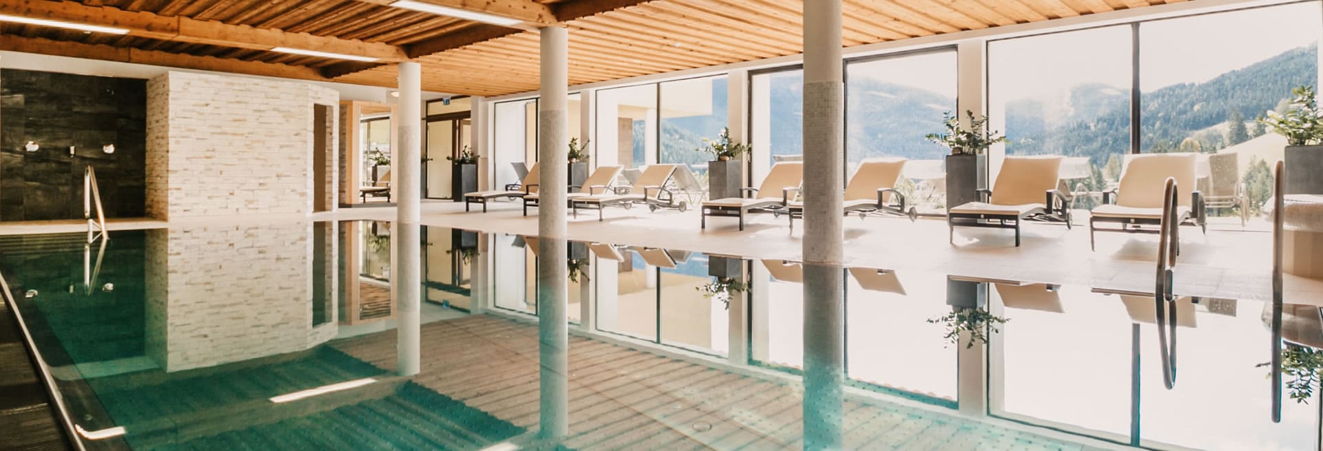  Our swimming pool with loungers and panoramic views