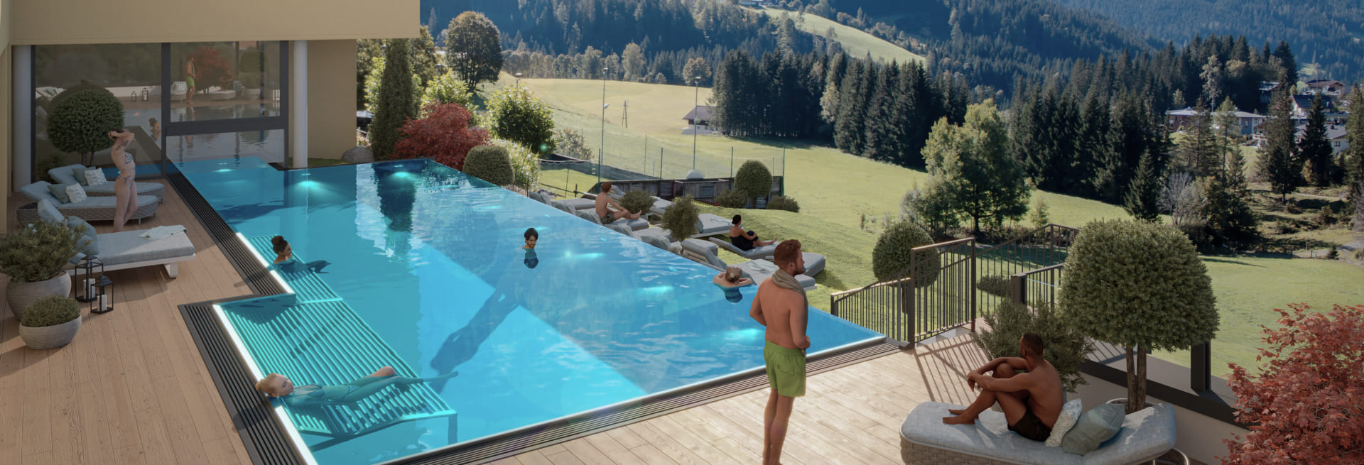 Visualisierung vom Outdoor Infinitypool
