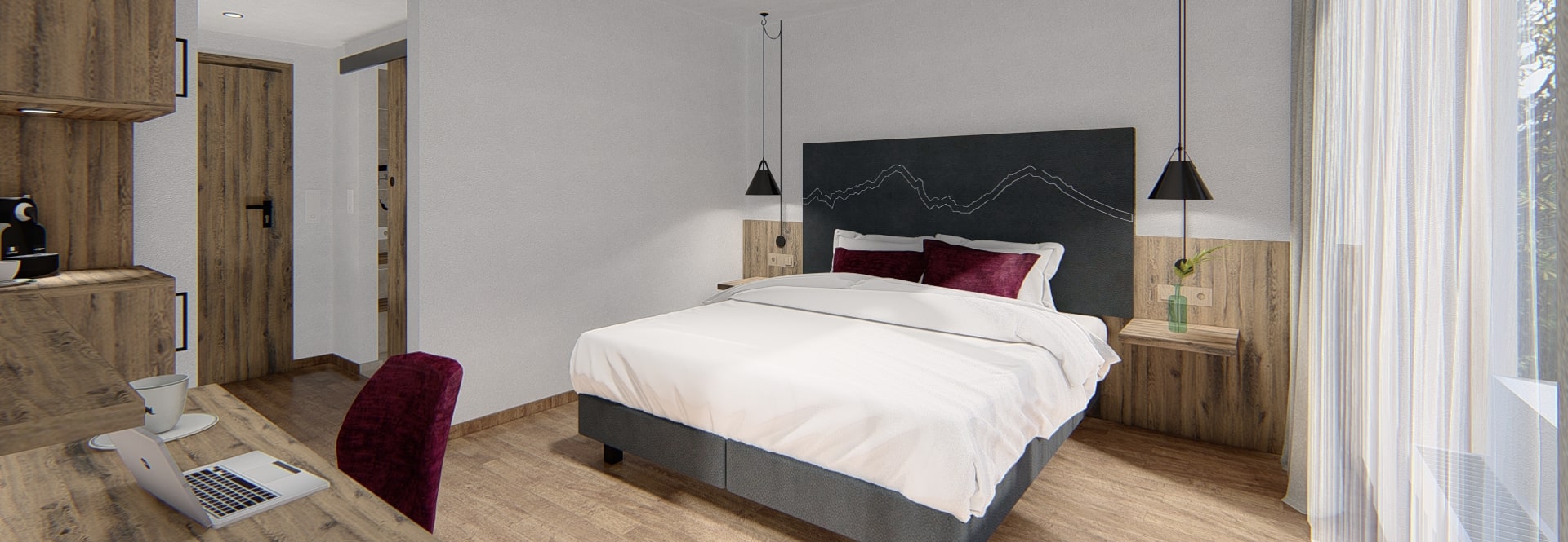 Visualisierung der Stammhaus Zimmer renoviert im Frühjahr 2022