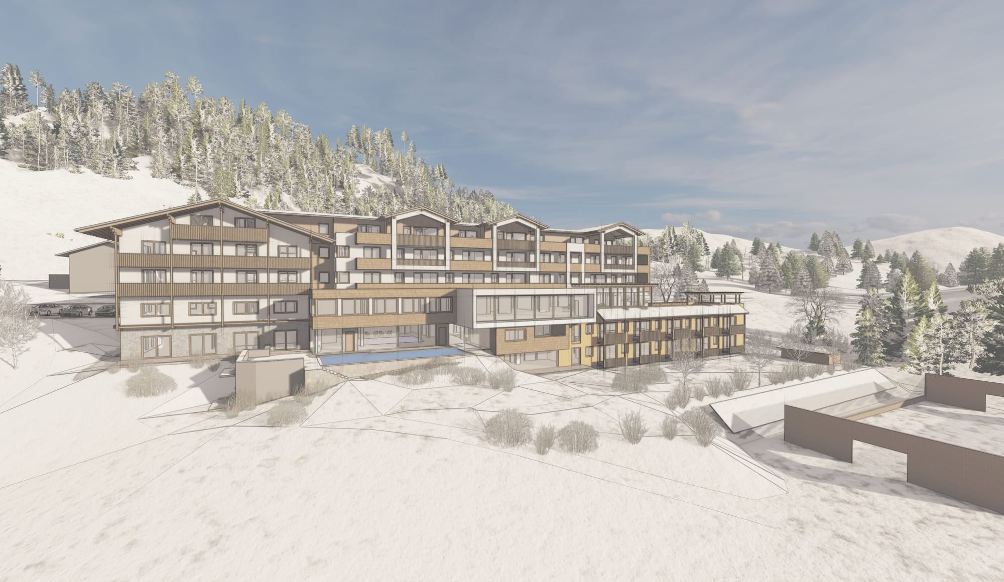 Visualisierung des neuen Hotels ab Dezember 2025