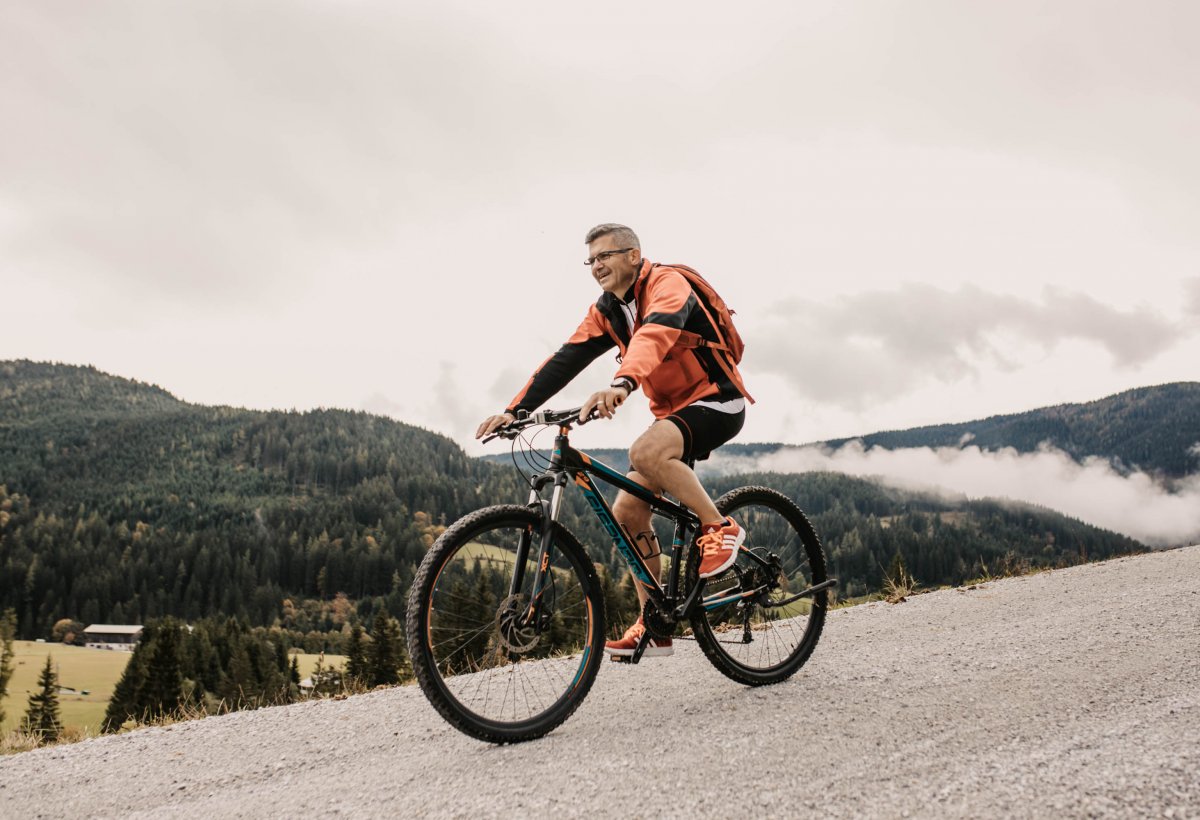 Mountainbiken in den Bergen von Filzmoos