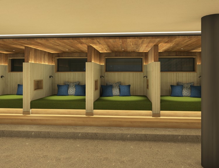 Gemütliche Liegekojen für etwas Privatsphäre