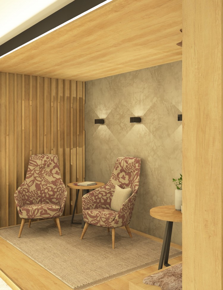 Der Warteraum im Beauty-Bereich