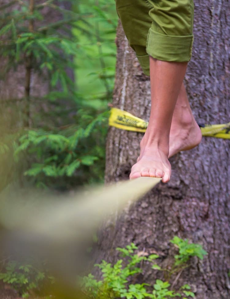 Slacklinen im WASTL-Abenteuercamp