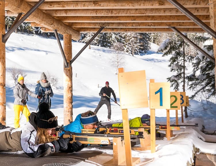 Schussübungen am Biathlongewehr © Klaus Bauer