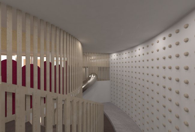 The new climbing wall in the kids' club © IN PRETTY GOOD SHAPE