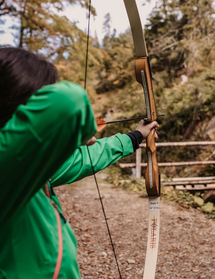 Archery on a 3D archery course