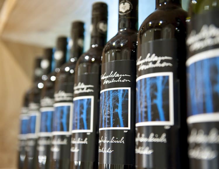  Wine bottles carefully arranged and selected by Peter. © Gerhard Wolkersdorfer