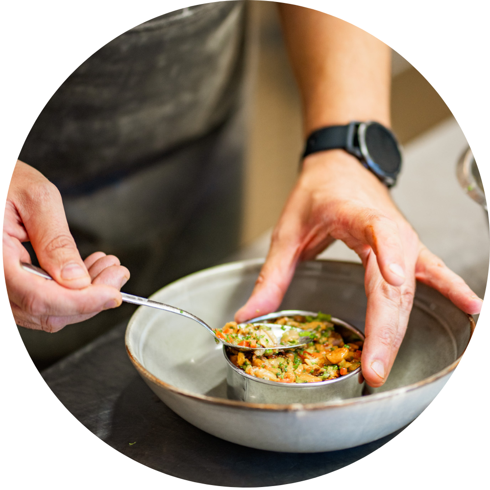 Hauptspeise wunderbar angerichtet