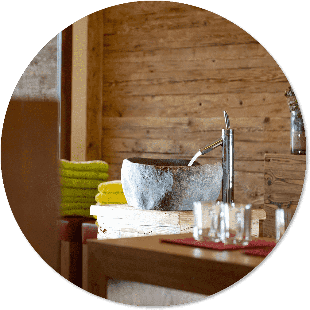 Trinkbrunnen in der Sauna