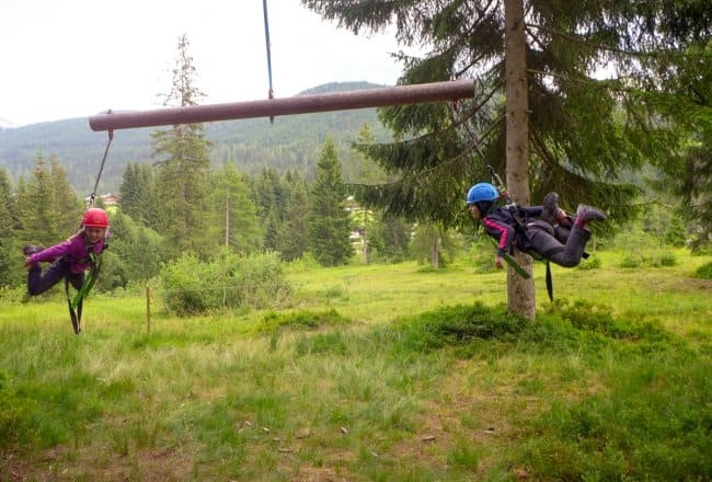 Giant swing in the WASTL-adventure camp