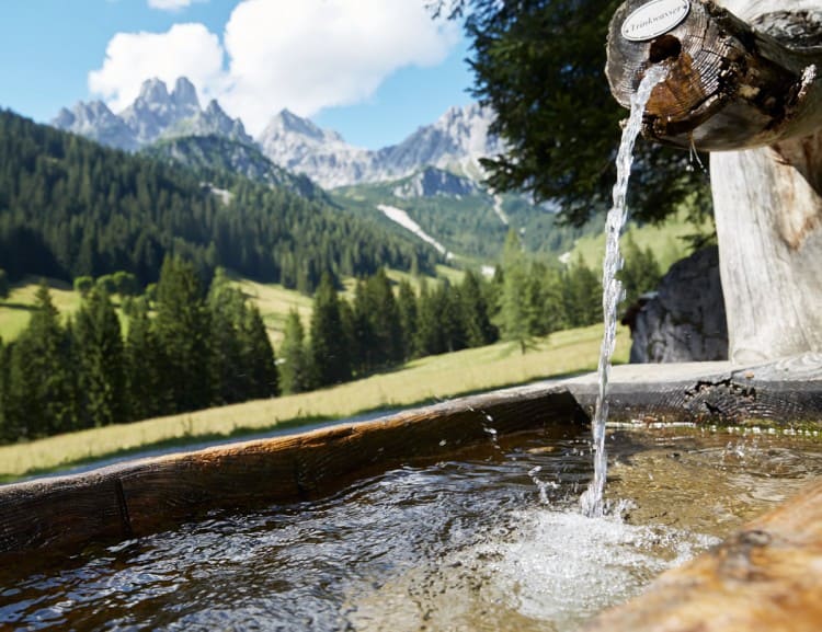 Brunnen unterhalb der Bischofsmütze im Almengebiet von Filzmoos © Klaus Bauer
