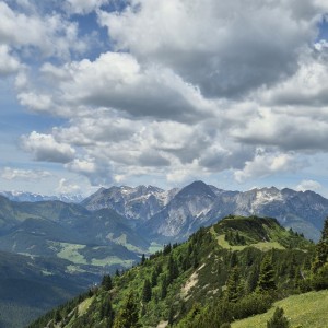 Aussicht vom Weg zur Hofpürgelhütte