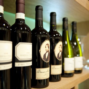 The finest wines in our wine cabinet for our guests.